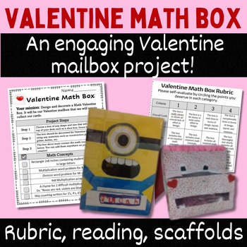 Preview of Valentine Math Mailbox: A Math Project