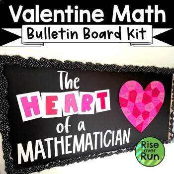 Preview of Valentine Math Bulletin Board Kit with Heart of a Mathematician