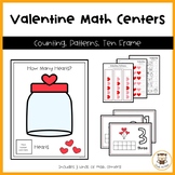 Valentine Math Centers - Counting, Patterns, Ten Frame