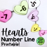 Hearts Number Line for Valentine's Day Math Classroom Decor
