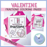 Valentine Math Coloring Pages: Valentines Day Fractions Co