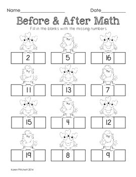 Valentine Math Fun - sequencing, missing number, counting on, & tens frames