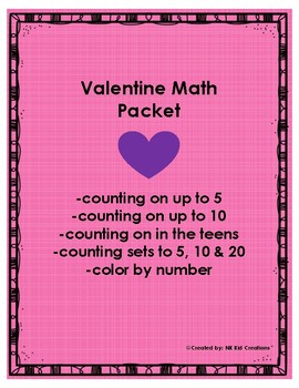 Preview of Valentine Math Pack