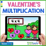 Valentine Math Single Digit Multiplication Fact Practice B