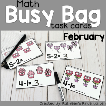 Preview of Valentine Math Task Cards