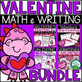 Valentine Math Word Problems and Sentence Writing Bundle -