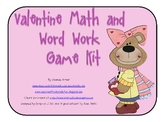Valentine Math and Word Work Game Kit