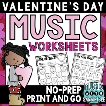 Preview of Valentine NO PREP Mega Pack of Music Worksheets