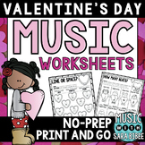 Valentine NO PREP Mega Pack of Music Worksheets