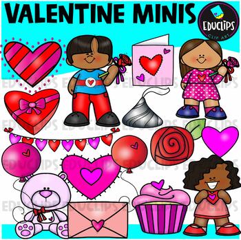 Preview of Valentine Minis Clip Art Set {Educlips Clipart}