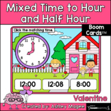 Valentine Mixed Time to the Hour/Half Hour Boom Cards - Di