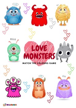 Preview of Valentine Monster Hearts Match