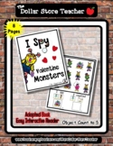 Valentine Monsters  - Adapted 'I Spy' Easy Interactive Rea