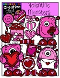 Valentine Monsters {Creative Clips Digital Clipart}