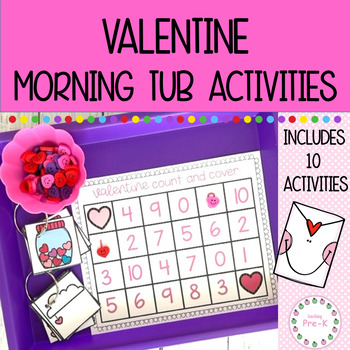 Preview of Valentine Morning Tubs for Pre-K