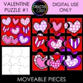 Valentine Moveable Puzzle Clipart #1 {Valentine Clipart}