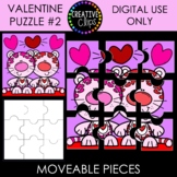 Valentine Moveable Puzzle Clipart #2 {Valentine Clipart}