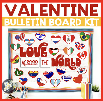 Preview of Valentine Multicultural Bulletin Board Kit