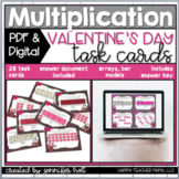 Valentine Multiplication Task Cards | PDF & DIGITAL for Di