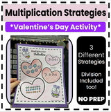 Valentines Multiplication Strategies and Division Math Cra