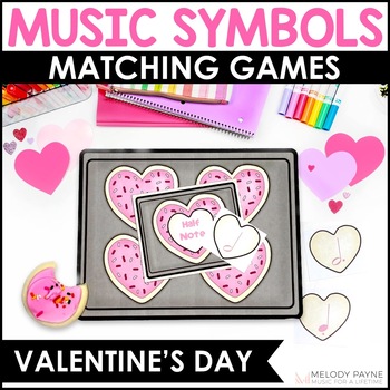 Preview of Valentine Music Symbols Games - Matching, Memory Match, Flash Cards, and More!
