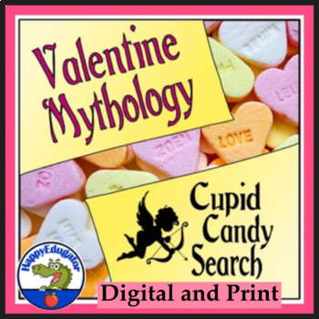Preview of Valentine Mythology - Cupid Candy Search with Digital Easel Activity