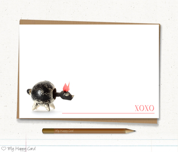 Preview of Valentine Note Cards, Funny Stationary, 4X6 Note Card. Printable