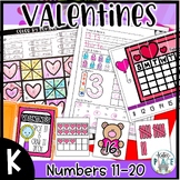 Valentine Numbers 11-20 Kindergarten Activites