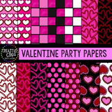 Valentine Clipart Party Papers {Creative Clips Clipart}