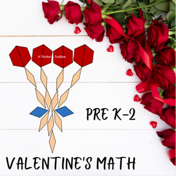 Preview of Valentine Pattern Block Mat Printables & Worksheets