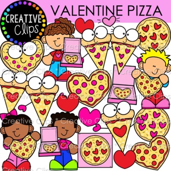 Preview of Valentine Pizza (Valentine Clipart)