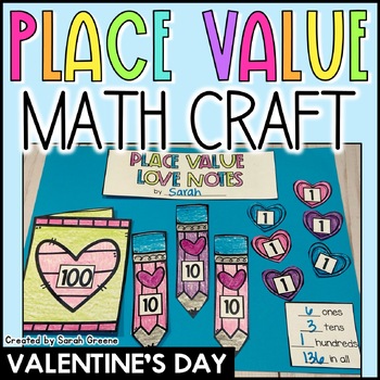 Preview of Valentine's Day Place Value Math Craft