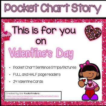 Preview of Valentine Pocket Chart Story and Printable Readers