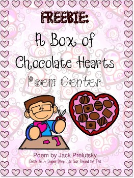 Preview of Valentine Poem Center: A Box of Chocolate Hearts