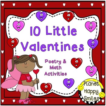 Preview of Valentine Poem and Math Activities ~ 10 Little Valentines