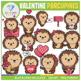 Valentine Porcupines Clip Art