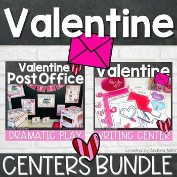 Preview of Valentine Post Office Dramatic Play and Valentine Writing Center