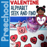 Valentine Preschool Ideas - CANDY HEART ALPHABET SEEK AND FIND