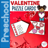 Valentine Preschool Ideas - VALENTINE COUNTING PUZZLE CARDS