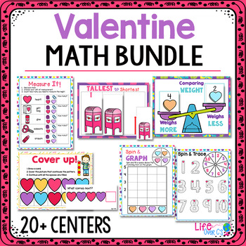 Valentine Preschool Math Activities: 20+ Centers | TpT
