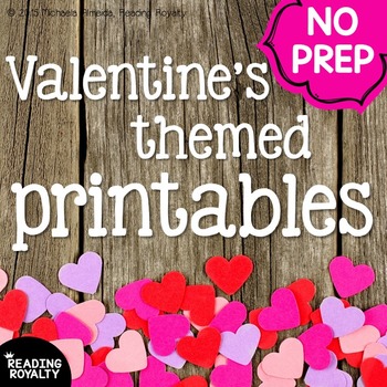 Preview of Valentine's Day Printables: ELA and Math