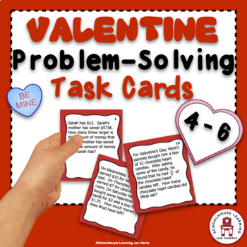 Preview of Valentine Problem Solving Task Cards
