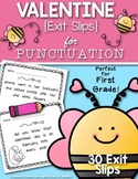 Valentine {Punctuation Exit Slips} for First Grade and Kin