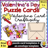 Puzzle Cards: Unique and Creative Valentine's Day Craftivity