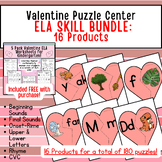 Valentine Puzzle ELA BUNDLE: 16 Products + 5 FREE WORKSHEE