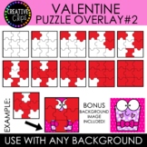 Valentine Puzzle Progression Overlay Clipart #2 {Valentine