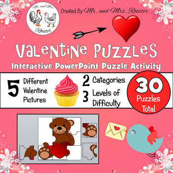 Preview of Valentine's Day Puzzles - Google Classroom Puzzles PK-8 {Technology Activity}