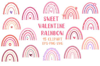 Download Valentine Rainbow Clipart Png Svg Commercial Use Valentine S Day