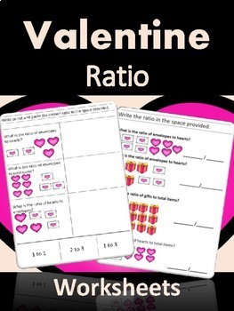 Preview of Valentine Ratio Worksheets