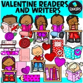 Valentine Readers and Writers Clip Art Set {Educlips Clipart}